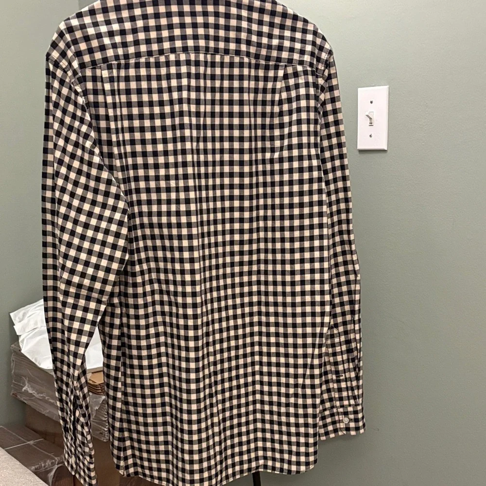 J. Crew Black and White Plaid Button Down Shirt